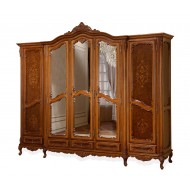 Dulap Lemn Masiv, Maro/Alb, 5 Uși, Ornamente Manuale, Cleopatra Dulap Lemn Masiv, Maro/Alb, 5 Uși, Ornamente Manuale, Cleopatra