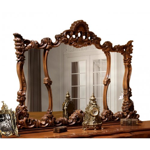 Oglindă Lemn Masiv, Maro/Alb, inserții ornamentale manuale, Cleopatra Lux Oglindă Lemn Masiv, Maro/Alb, inserții ornamentale manuale, Cleopatra Lux