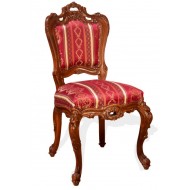 Scaun lemn masiv, maro/alb, tapiserie multicoloră, Cleopatra Lux Scaun lemn masiv, maro/alb, tapiserie multicoloră, Cleopatra Lux