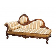 Canapea lemn masiv, maro/alb, sofa, tapisată, Cleopatra Canapea lemn masiv, maro/alb, sofa, tapisată, Cleopatra