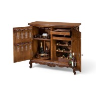Comodă lemn masiv, bar, maro/alb, 2 uși, 2 sertare, Royal Comodă lemn masiv, bar, maro/alb, 2 uși, 2 sertare, Royal