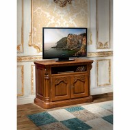 Comodă lemn masiv, TV, maro/alb, 2 uși, Cristina Comodă lemn masiv, TV, maro/alb, 2 uși, Cristina