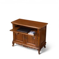 Comodă lemn masiv, TV, maro/alb, 2 uși, Royal Comodă lemn masiv, TV, maro/alb, 2 uși, Royal