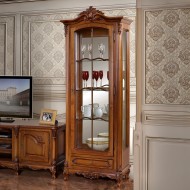 Cristalier lemn masiv, maro/alb, 1 ușă, dreapta, Royal Cristalier lemn masiv, maro/alb, 1 ușă, dreapta, Royal