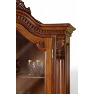 Cristalier lemn masiv, maro/alb, 2 uși, Cristina Cristalier lemn masiv, maro/alb, 2 uși, Cristina