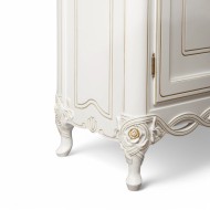 Cristalier lemn masiv, alb, 2 uși, Flora Cristalier lemn masiv, alb, 2 uși, Flora