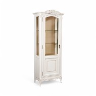 Cristalier lemn masiv, alb, 1 ușă, stânga, Flora Cristalier lemn masiv, alb, 1 ușă, stânga, Flora
