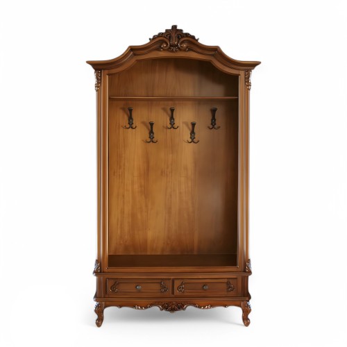 Cuier mic lemn masiv, maro/alb, inserții ornamentale, Royal Cuier mic lemn masiv, maro/alb, inserții ornamentale, Royal