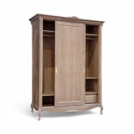 Dulap lemn masiv, maro, 2 uși glisante, inserții ornamentale, Jasmina Dulap lemn masiv, maro, 2 uși glisante, inserții ornamentale, Jasmina