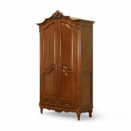 Dulap lemn masiv, maro/alb, 2 uși, inserții ornamentale, Royal Dulap lemn masiv, maro/alb, 2 uși, inserții ornamentale, Royal