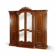 Dulap lemn masiv, maro/alb, 4 uși, Cristina Dulap lemn masiv, maro/alb, 4 uși, Cristina