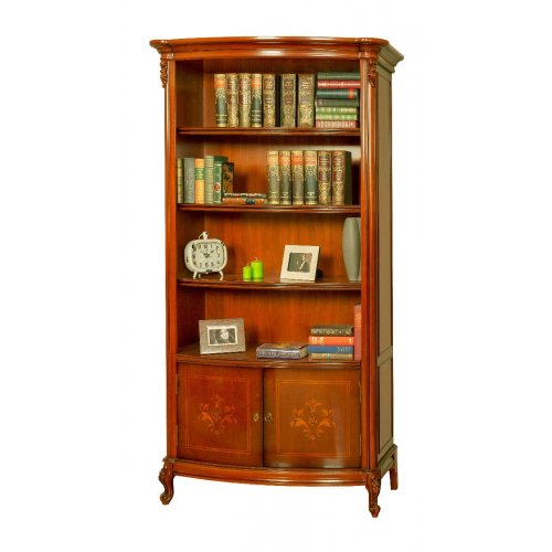 Bibliotecă lemn masiv, maro/alb, 4 uși, Firenze Bibliotecă lemn masiv, maro/alb, 4 uși, Firenze