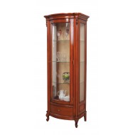 Cristalier lemn masiv, maro/alb, 1 ușă, dreapta, Firenze Cristalier lemn masiv, maro/alb, 1 ușă, dreapta, Firenze