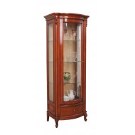 Cristalier lemn masiv, maro/alb, 1 ușă, stânga, Firenze Cristalier lemn masiv, maro/alb, 1 ușă, stânga, Firenze