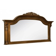 Oglindă lemn masiv, maro/alb, dreptunghiulară, Cristina