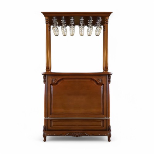 Masă lemn masiv, maro/alb, bar, Royal Masă lemn masiv, maro/alb, bar, Royal