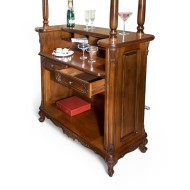 Masă lemn masiv, maro/alb, bar, Royal Masă lemn masiv, maro/alb, bar, Royal
