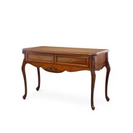 Masă consolă lemn masiv, maro/alb, inserții ornamentale, Jasmina Masă consolă lemn masiv, maro/alb, inserții ornamentale, Jasmina