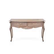 Masă consolă lemn masiv, maro/alb, inserții ornamentale, Jasmina Masă consolă lemn masiv, maro/alb, inserții ornamentale, Jasmina