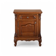 Noptieră lemn masiv, maro/alb, 1 sertar, 1 ușă, stânga, Royal Noptieră lemn masiv, maro/alb, 1 sertar, 1 ușă, stânga, Royal