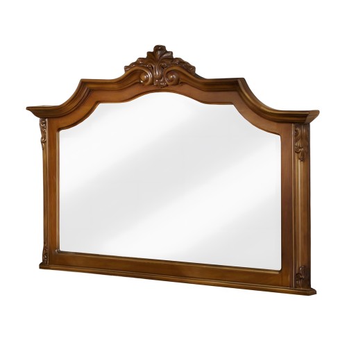 Oglindă Lemn Masiv, Maro/Alb, inserții simetrice, Royal Oglindă Lemn Masiv, Maro/Alb, inserții simetrice, Royal