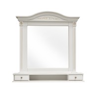 Ramă Oglindă Lemn Masiv, Maro/Alb, 2 Sertare, Carina Ramă Oglindă Lemn Masiv, Maro/Alb, 2 Sertare, Carina