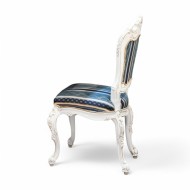 Scaun lemn masiv, maro/alb, tapiserie multicoloră, Cleopatra Lux Scaun lemn masiv, maro/alb, tapiserie multicoloră, Cleopatra Lux