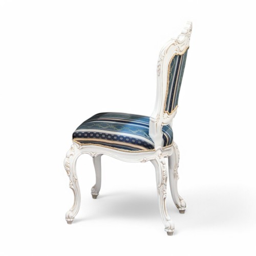 Scaun lemn masiv, maro/alb, tapiserie multicoloră, Cleopatra Lux Scaun lemn masiv, maro/alb, tapiserie multicoloră, Cleopatra Lux