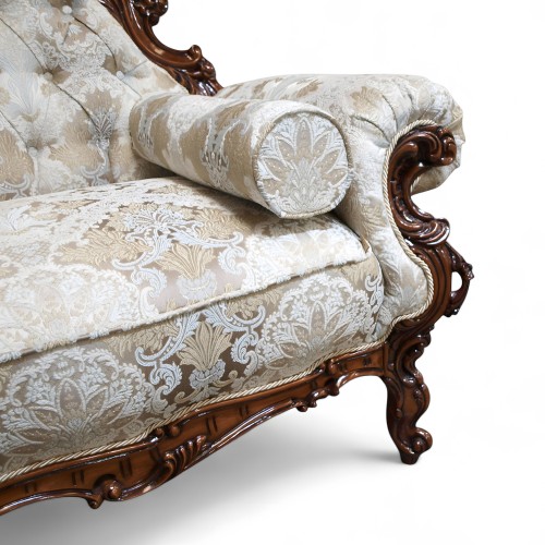 Canapea lemn masiv, sofa, tapisată, 3 locuri, Cleopatra  Canapea lemn masiv, sofa, tapisată, 3 locuri, Cleopatra