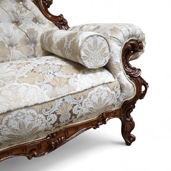 Canapea lemn masiv, sofa, tapisată, 3 locuri, Cleopatra Canapea lemn masiv, sofa, tapisată, 3 locuri, Cleopatra