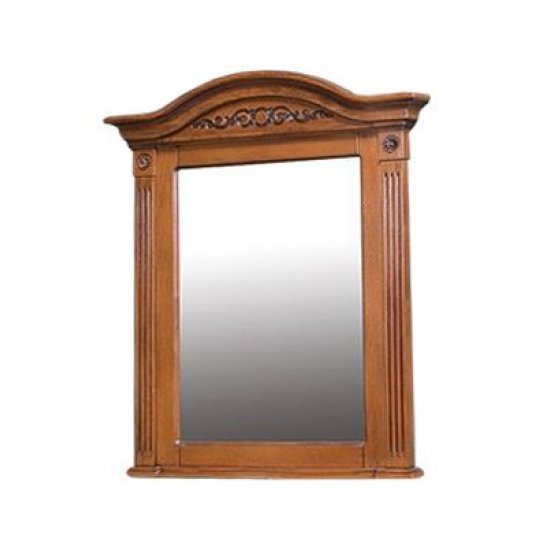 Rame Oglinzi din Lemn Masiv, Ramă oglindă minibar lemn masiv, maro/alb, inserții ornamentale, Veneția