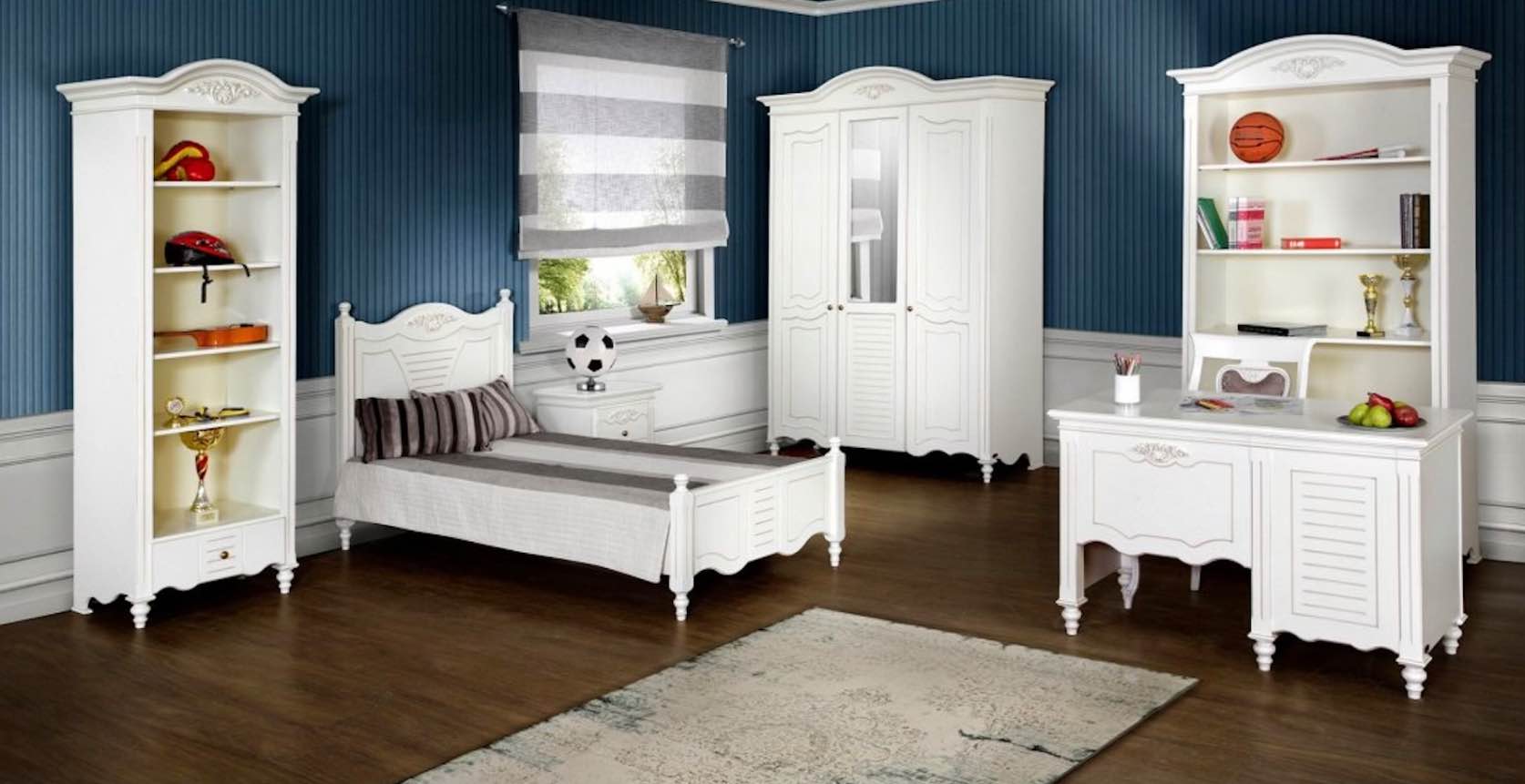 Camera tineret mobilier alb